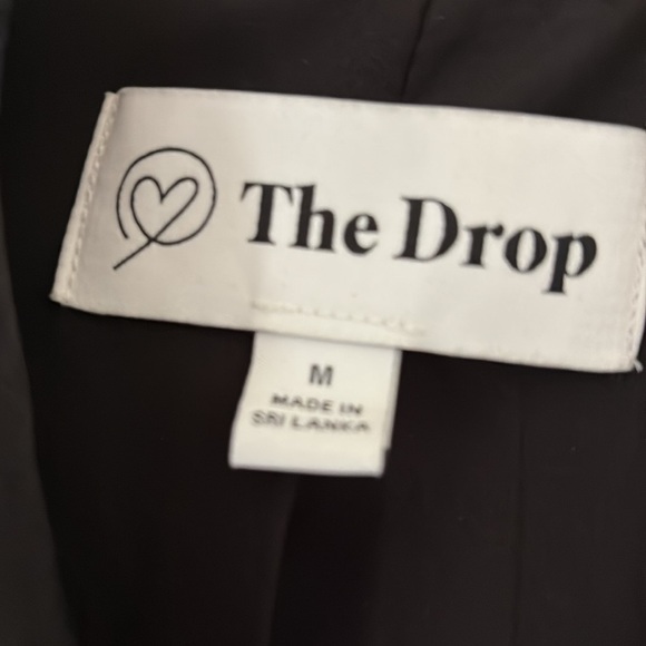 The Drop Women's Blake Long Blazer Jacket Single Button Classic Black Size M - Picture 6 of 13